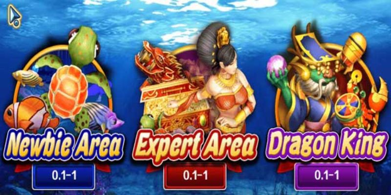 Theo hướng dẫn bắn cá Dragon Fishing sẽ có nhiều phòng theo cấp bậc